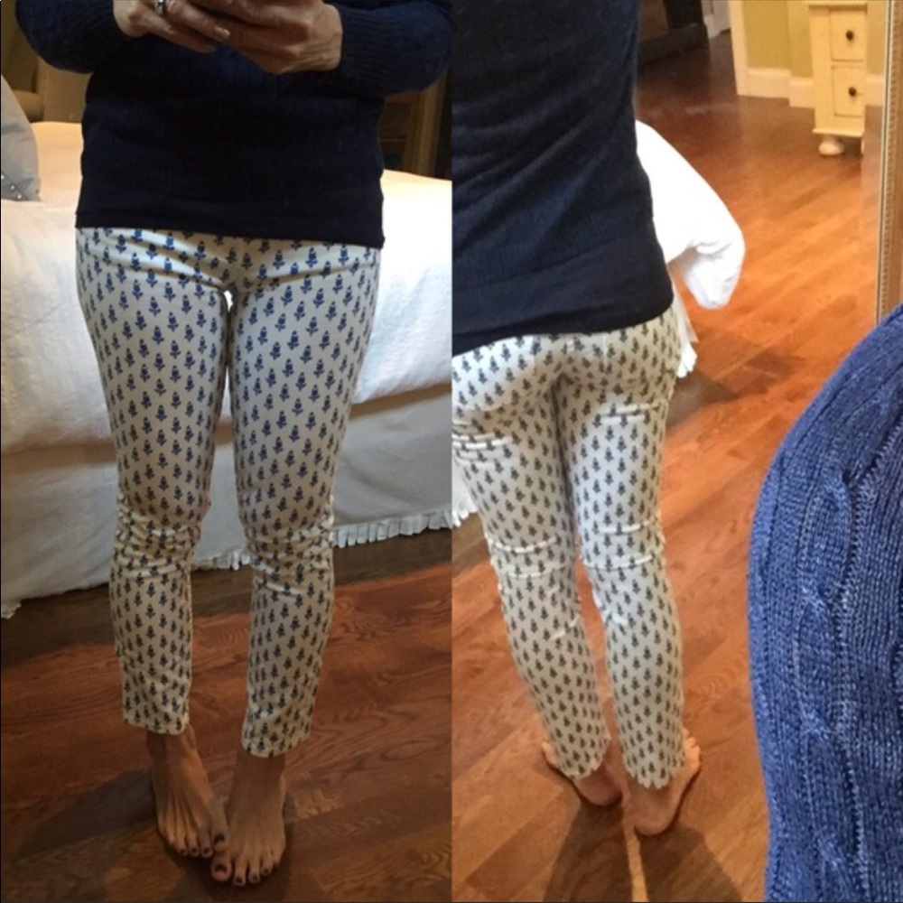 J. Crew Thistle Print Toothpick Jeans